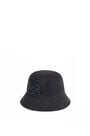 LOEWE Bucket hat in raffia and calfskin 黑色