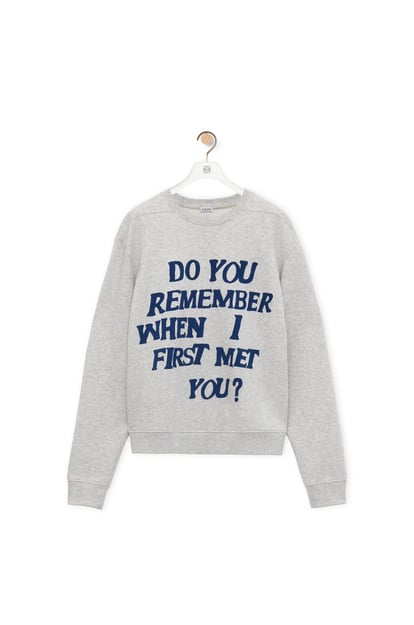 LOEWE Regular fit sweatshirt in cotton 混灰色 plp_rd
