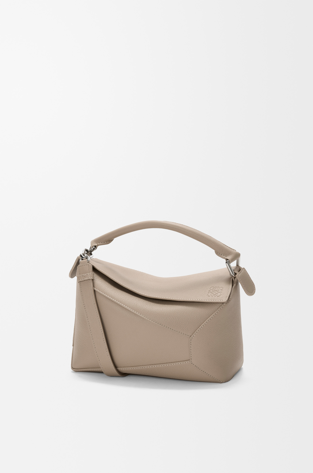 LOEWE Small Puzzle Edge bag in soft grained calfskin Clay