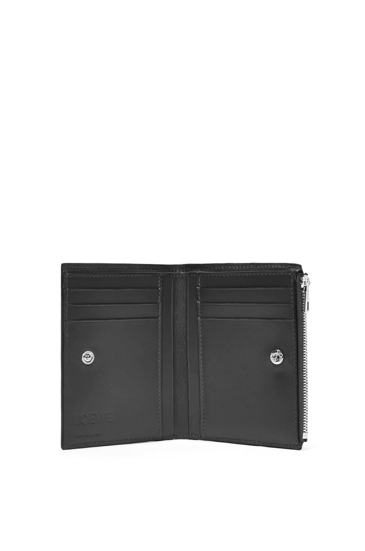 LOEWE Slim compact wallet in soft grained calfskin Black