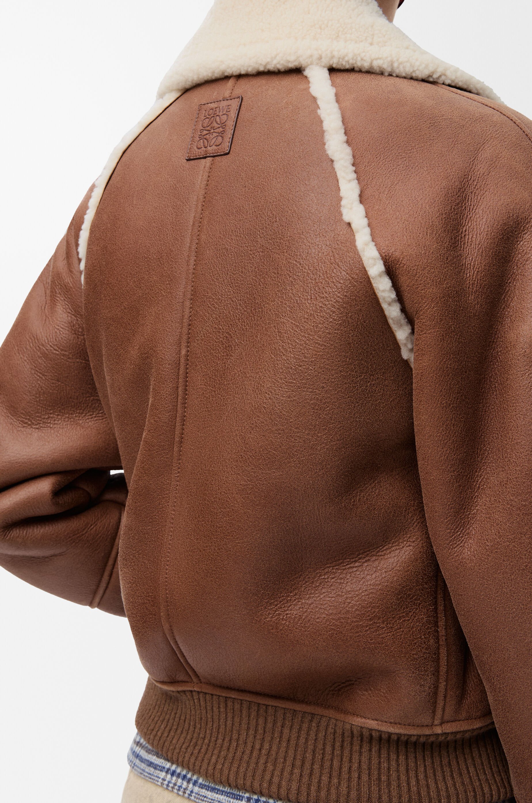 ボンバー ジャケット（シアリング） ブラウン - LOEWE Japan official