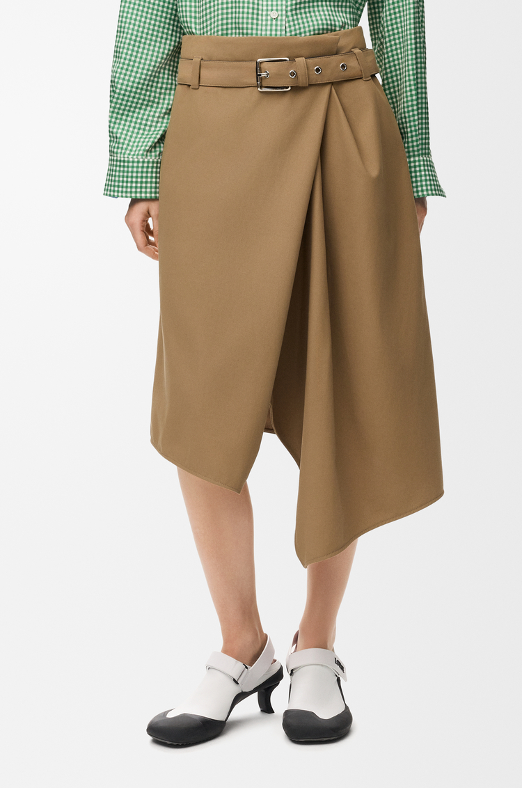 LOEWE Falda en algodón Beige