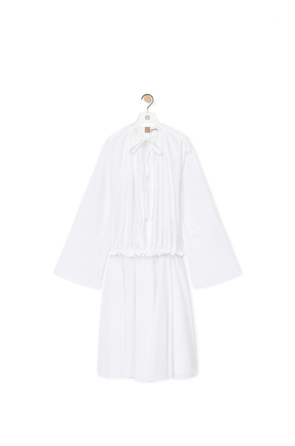LOEWE Tunic dress in cotton Optic White