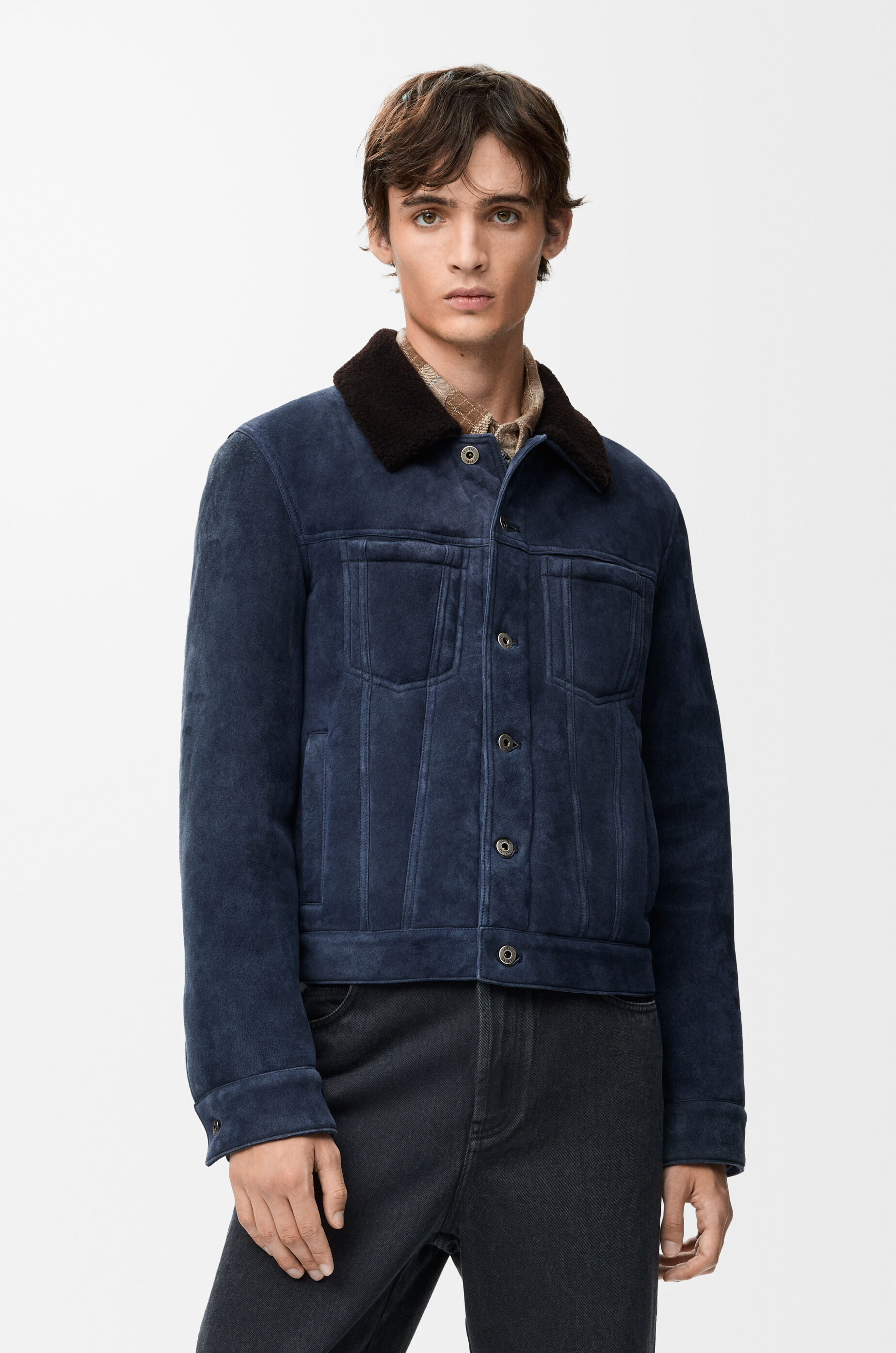 トラッカー ジャケット（シアリング） ブルー - LOEWE