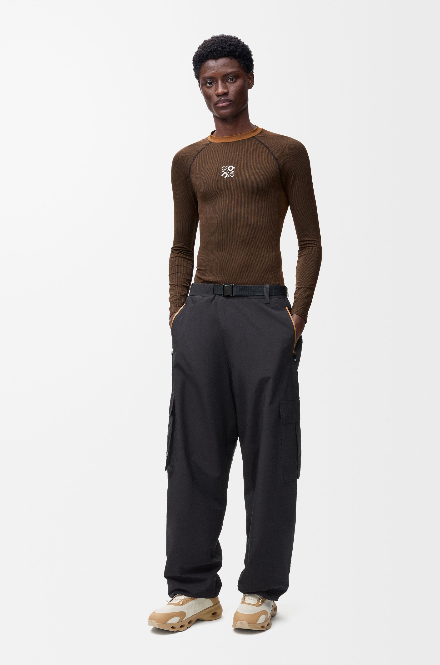 Long sleeve top in technical jersey Brown - LOEWE