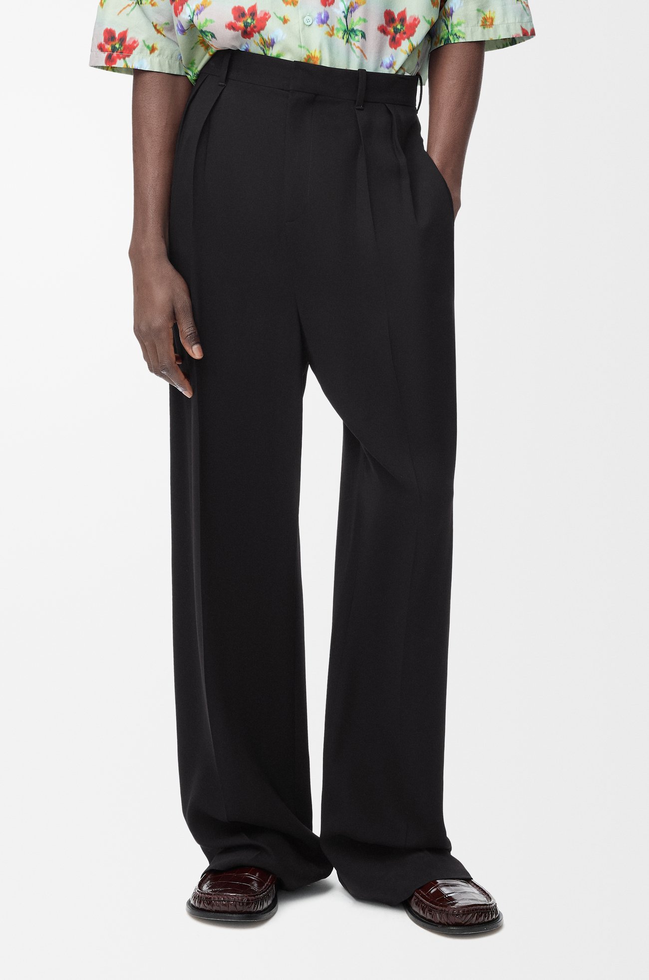 LOEWE Trousers in viscose blend Black