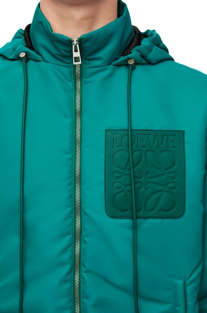 LOEWE Hooded padded jacket in nylon Green plp_rd