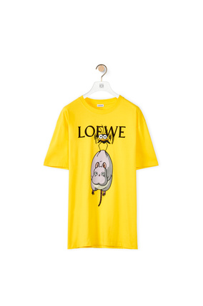 LOEWE 棉質湯鳥 T 恤 黃色/多色 plp_rd