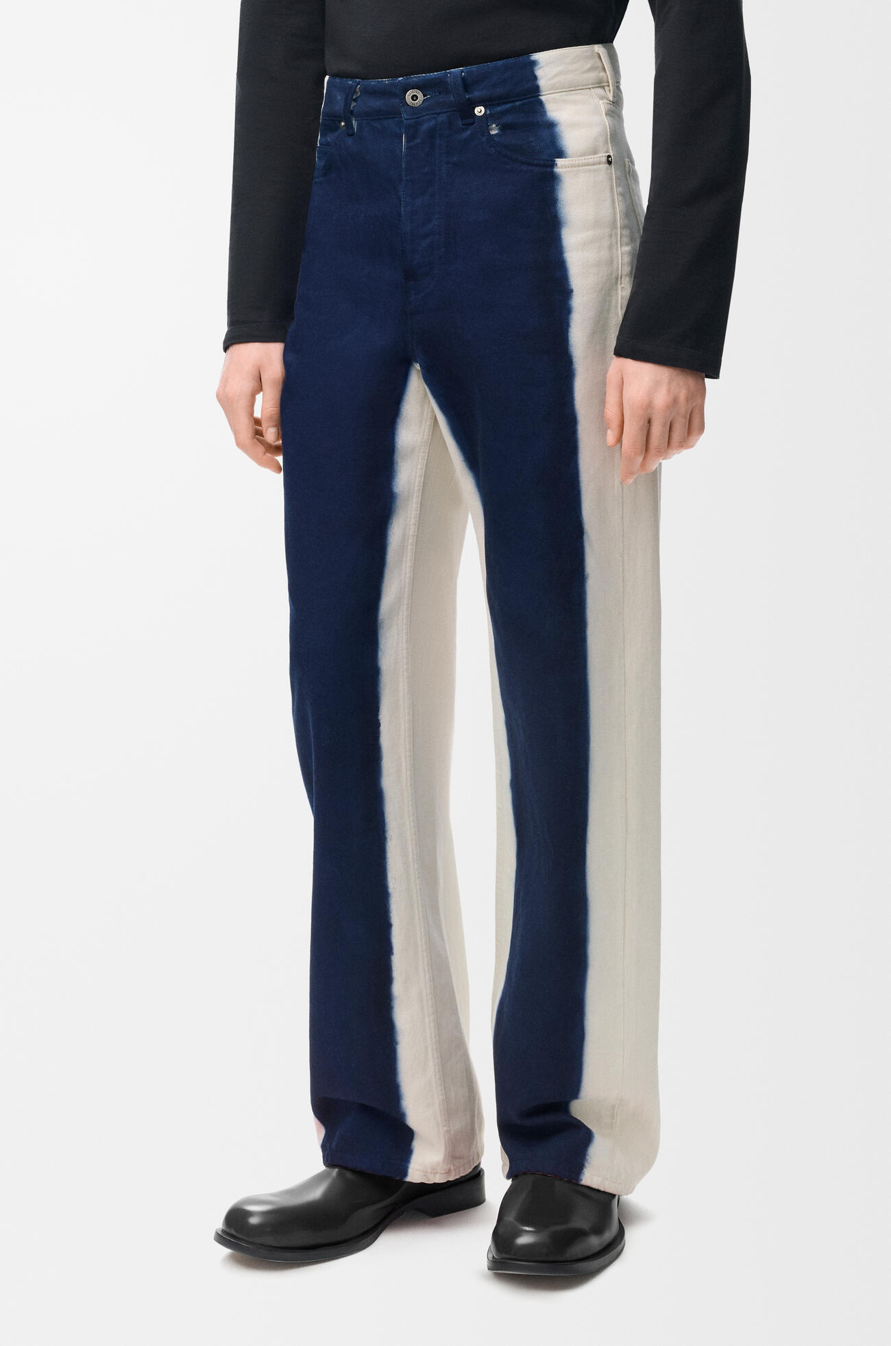 LOEWE Pantalón vaquero en denim Blanco Roto/Azul