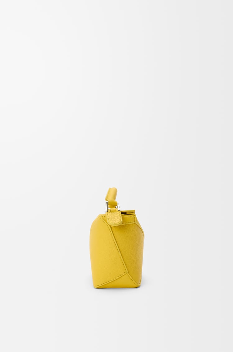 LOEWE Mini Puzzle Edge bag in soft grained calfskin Dandelion