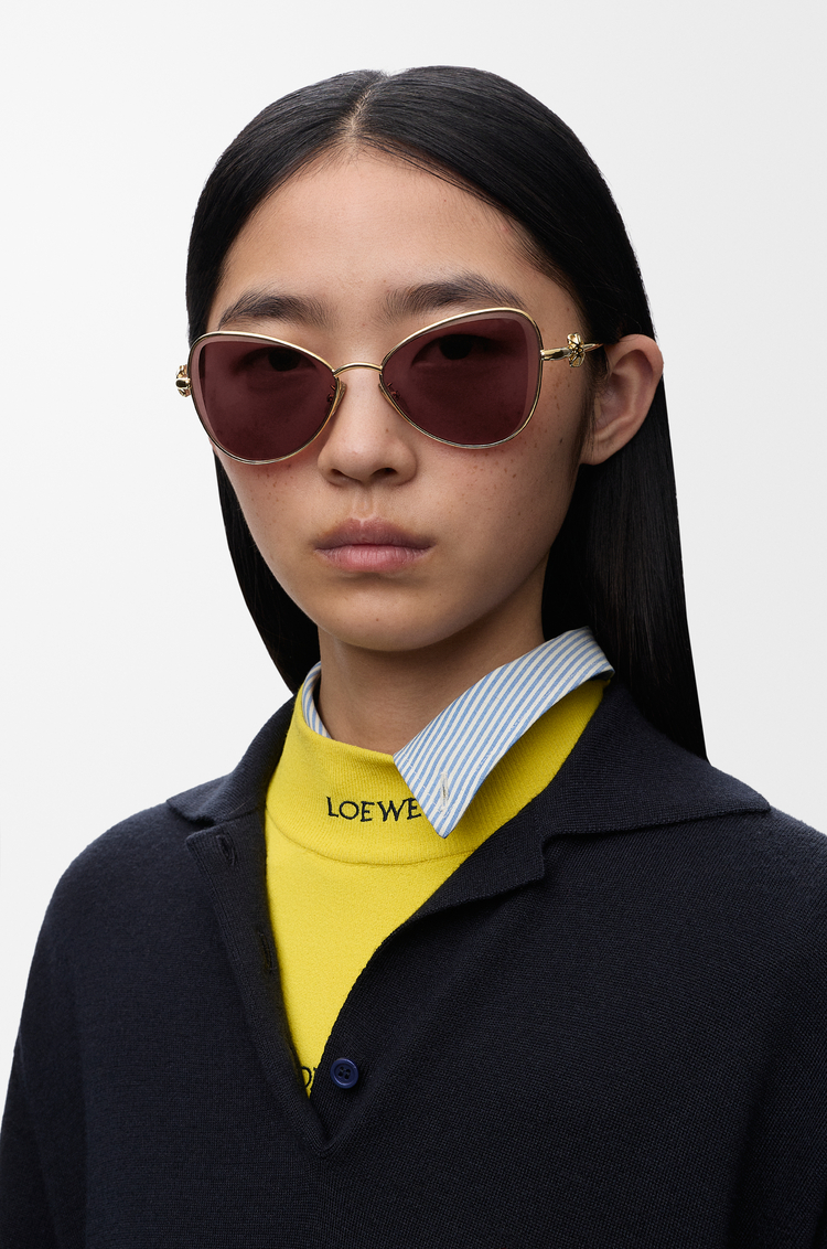 LOEWE Anagram Bombé Butterfly sunglasses Dark Rust