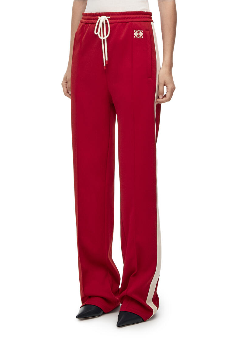 LOEWE Tracksuit trousers in technical jersey Havana Red