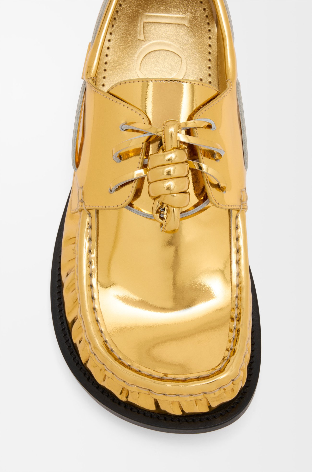 LOEWE Náutico Campo en piel de ternera metálica Dorado