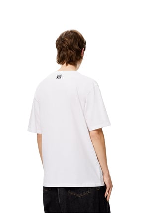 LOEWE Camiseta en algodón con elefante bordado Blanco plp_rd