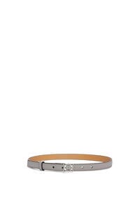 LOEWE Anagram belt in soft grained calfskin and brass Pearl Grey/Palladio