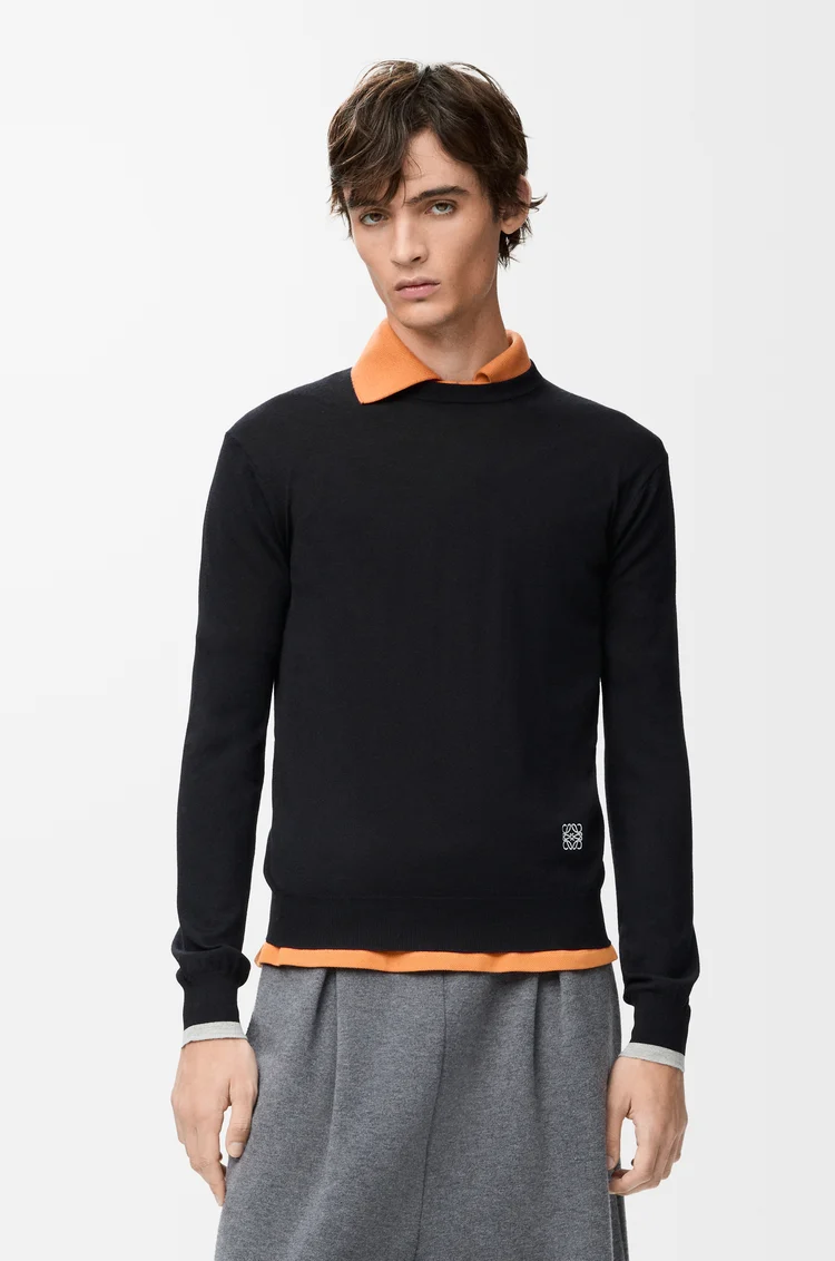 LOEWE Sweater in wool Black/Grey