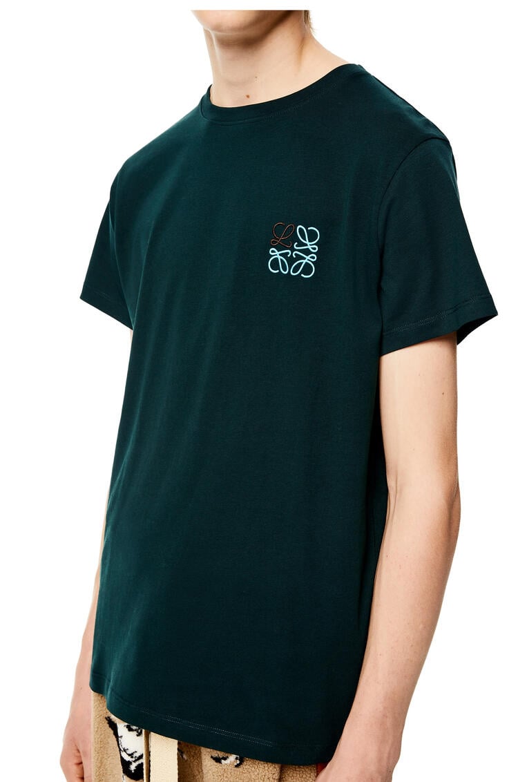 LOEWE Camiseta en algodón con Anagrama Verde Bosque