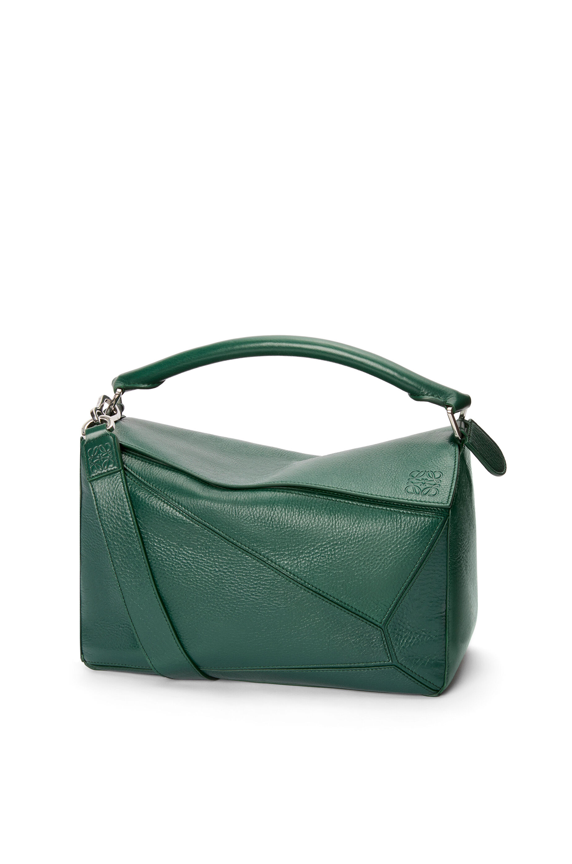 Large Puzzle bag in deerskin Evergreen - LOEWE