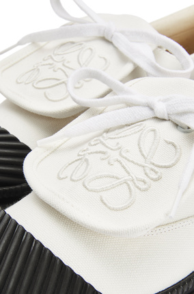 LOEWE Anagram flap sneaker in canvas Soft White