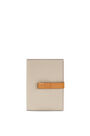 LOEWE Medium vertical wallet in soft grained calfskin Light Oat/Honey