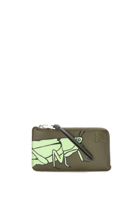 LOEWE Grasshopper coin cardholder in classic calfskin Autumn Green plp_rd