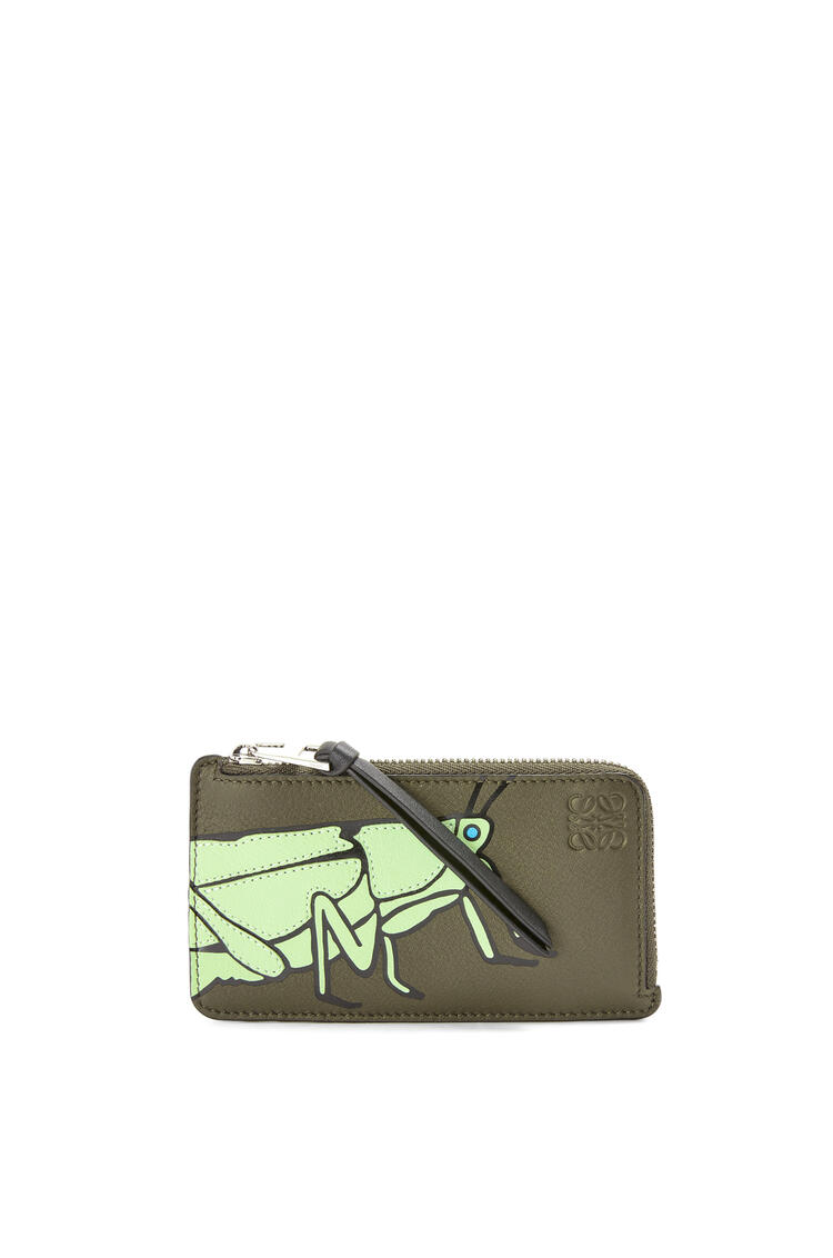 LOEWE Grasshopper coin cardholder in classic calfskin Autumn Green pdp_rd