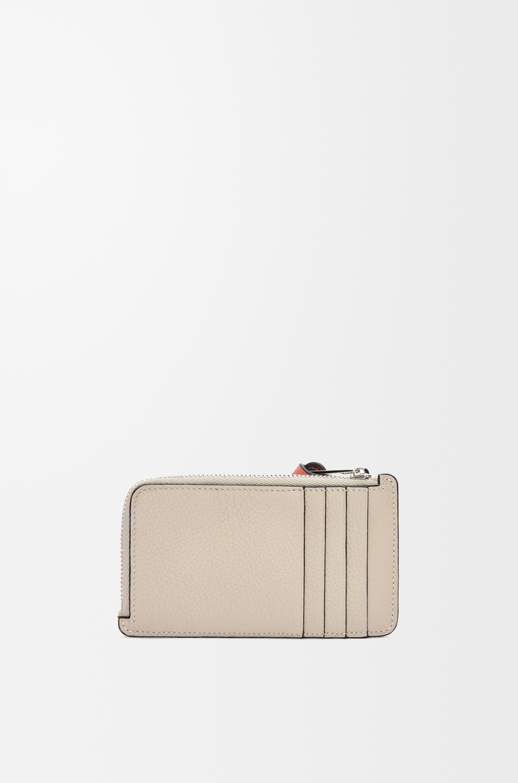 LOEWE Tarjetero-monedero en suave piel de ternera graneada Avena Claro/Miel