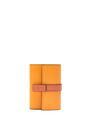 LOEWE Small vertical wallet in soft grained calfskin Mandarin/Coral Reef