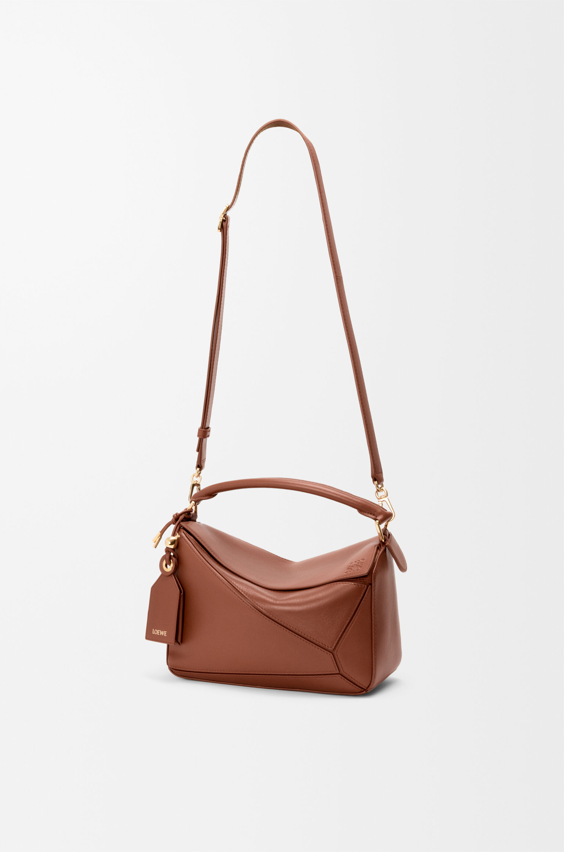 Small Featherlight Puzzle bag in nappa lambskin Beige - LOEWE USA