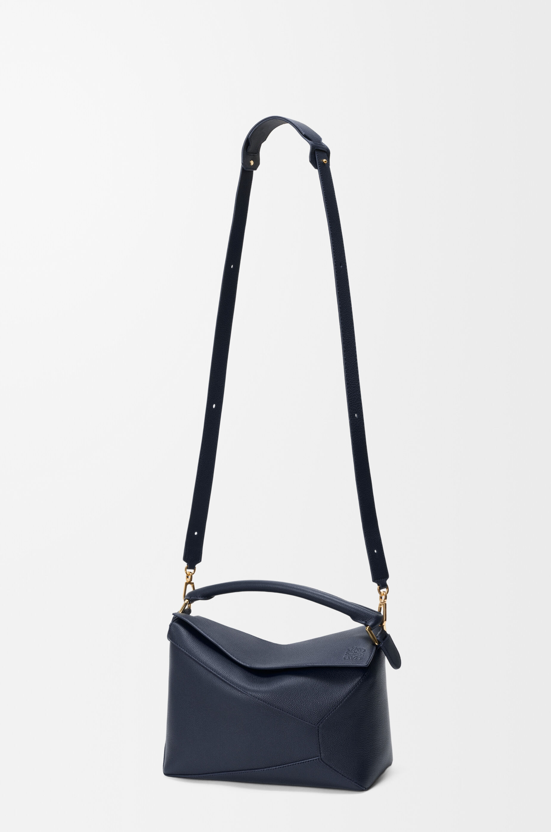 Medium Puzzle Edge bag in soft grained calfskin Blue - LOEWE USA
