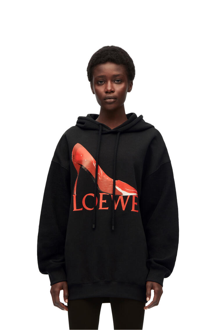 LOEWE Loewe pump hoodie in cotton Black/Red