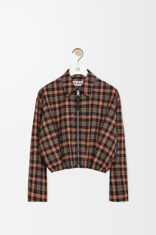 LOEWE Chaqueta drapeada en mezcla de lana Naranja/Negro