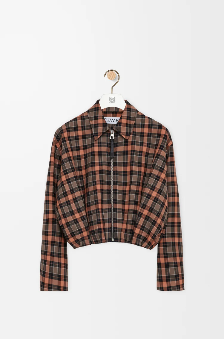 LOEWE Chaqueta drapeada en mezcla de lana Naranja/Negro