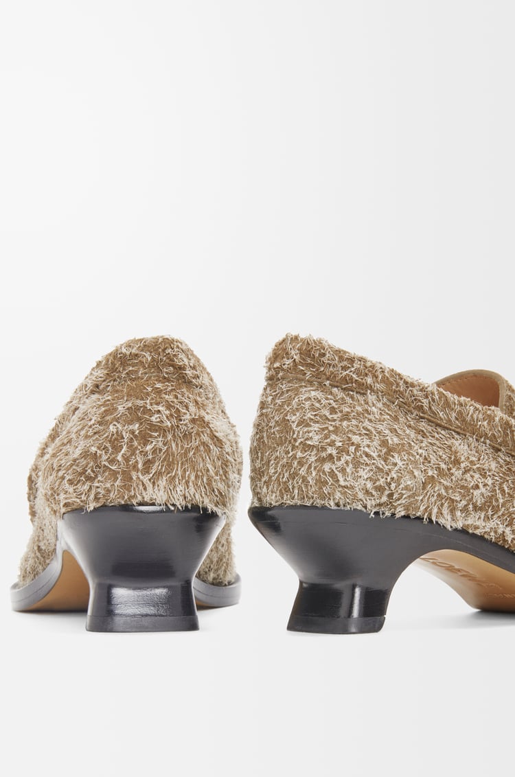 LOEWE Campo loafer in brushed suede Khaki Green