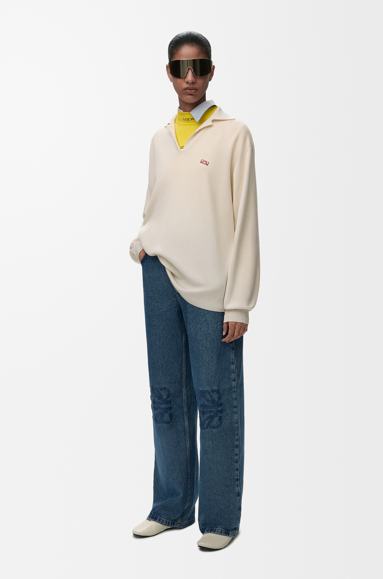 LOEWE Jeans baggy Anagram in denim Blu Jeans