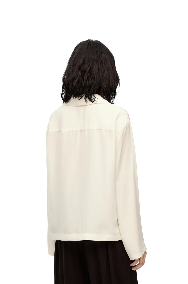 LOEWE Anagram pyjama blouse in silk Ivory
