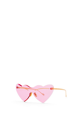LOEWE Gafas de sol metálicas de corazones Rosa plp_rd