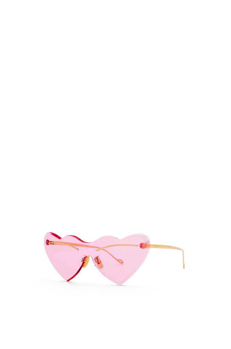 LOEWE Gafas de sol metálicas de corazones Rosa