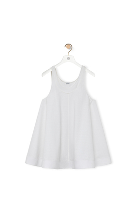 LOEWE Trapeze dress in cotton White