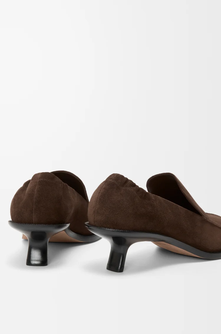 LOEWE Flex loafer in suede calfskin Dark Brown