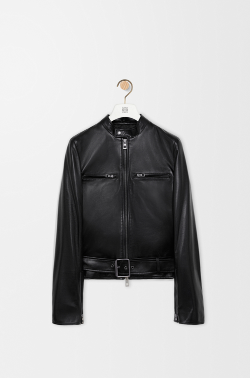 LOEWE Chaqueta biker en piel napa de cordero Negro