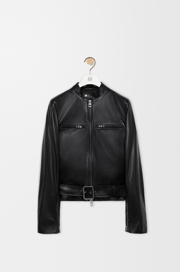 LOEWE Biker jacket in nappa lambskin Black