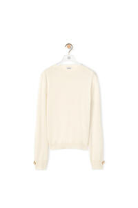 LOEWE Jersey en cashmere con anagrama Blanco Suave pdp_rd