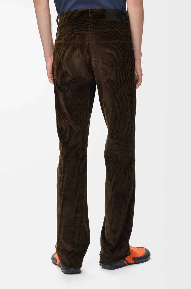 LOEWE Trousers in cotton corduroy Brown