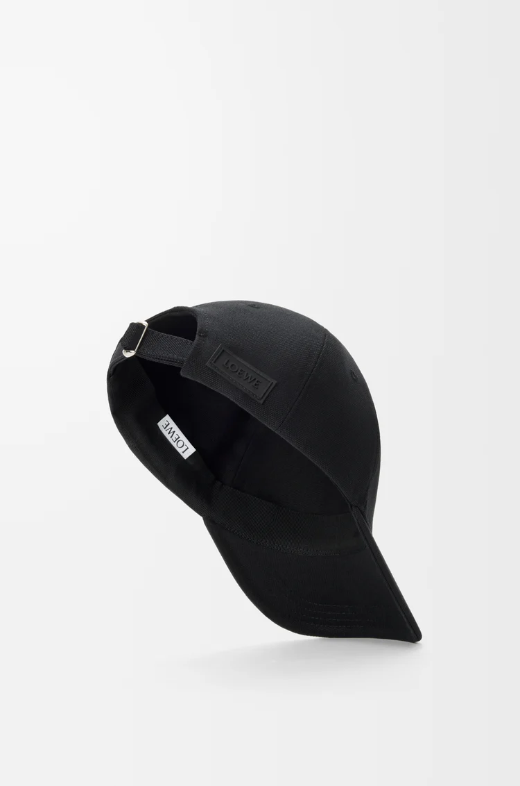 LOEWE Patch cap in canvas Black