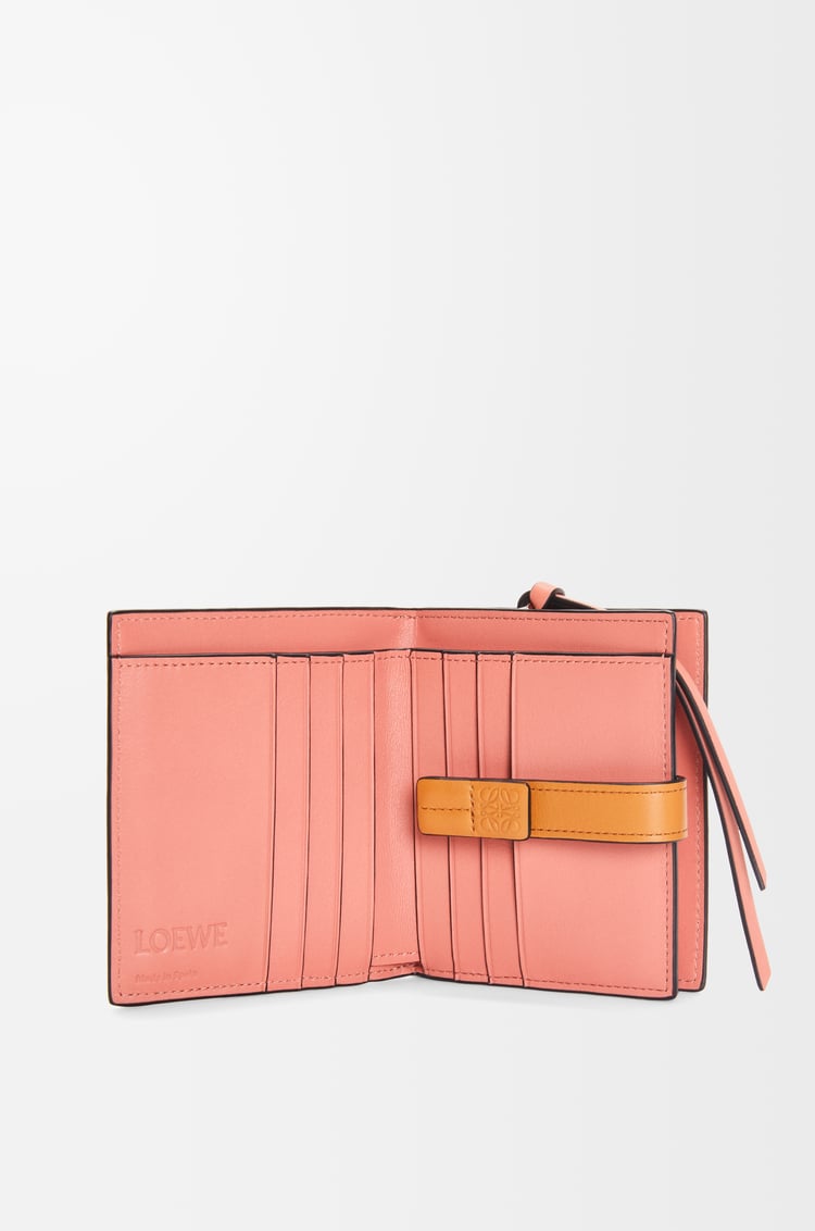 LOEWE 컴팩트 지퍼 지갑 - 소프트 그레인 카프스킨 라이트 오트/허니