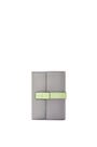 LOEWE Small vertical wallet in soft grained calfskin Pearl Grey/Light Pale Green