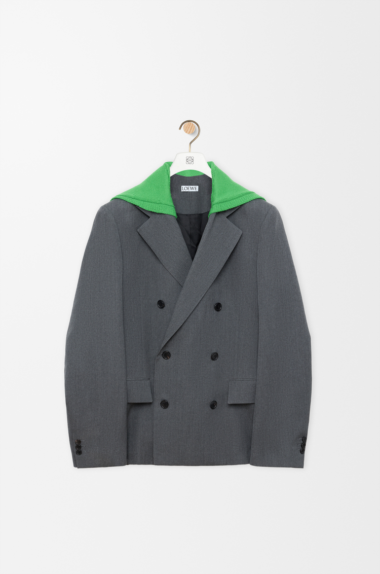 LOEWE Veste en laine Charbon Chiné