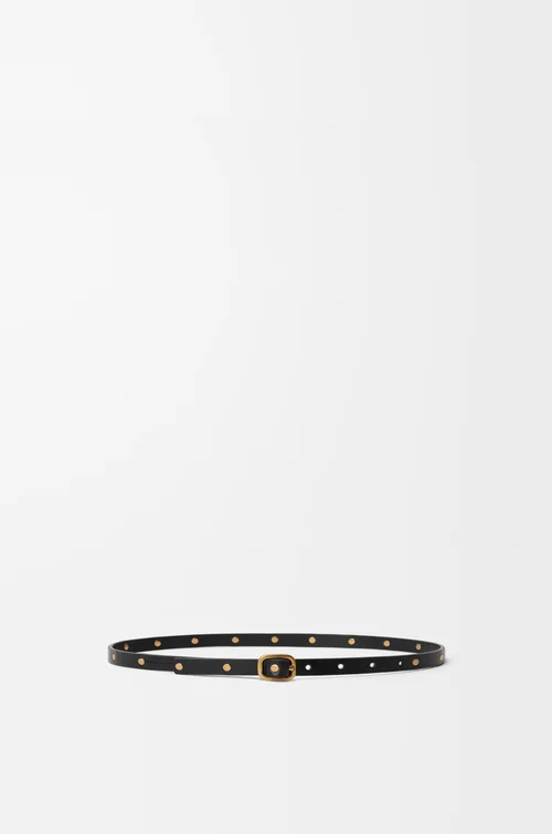 LOEWE 라운드 소프트 벨트 - 클래식 카프스킨 블랙/골드