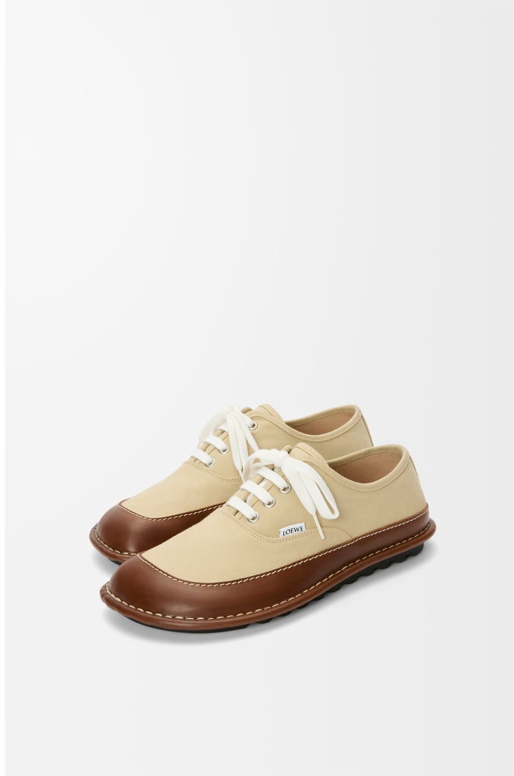 LOEWE ベイ レースアップ（キャンバス&ベジタブルタンニンカーフ） ベージュ/ブラウン